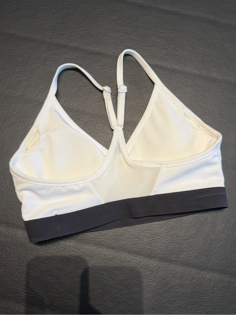 Nike White Sports Bra with Black Underband and Racerback